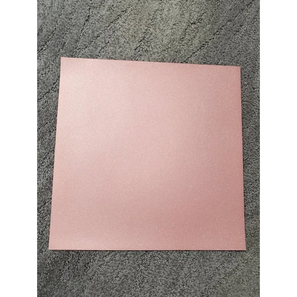 Three 12X12 Pink Glitter Vinyl